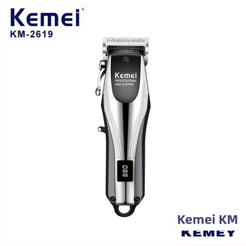 Komei KM-2619 įkraunamas plaukų kirpimo prietaisas su nerūdijančio plieno pjovimo galvute