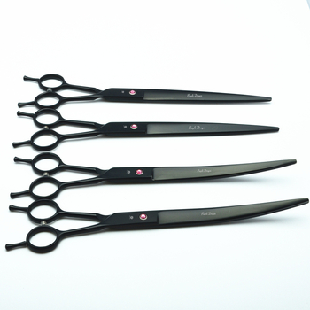 Purple Dragon ножици за подстригване на домашни любимци, дизайн с двойна опашка, неръждаема стомана, прав връх