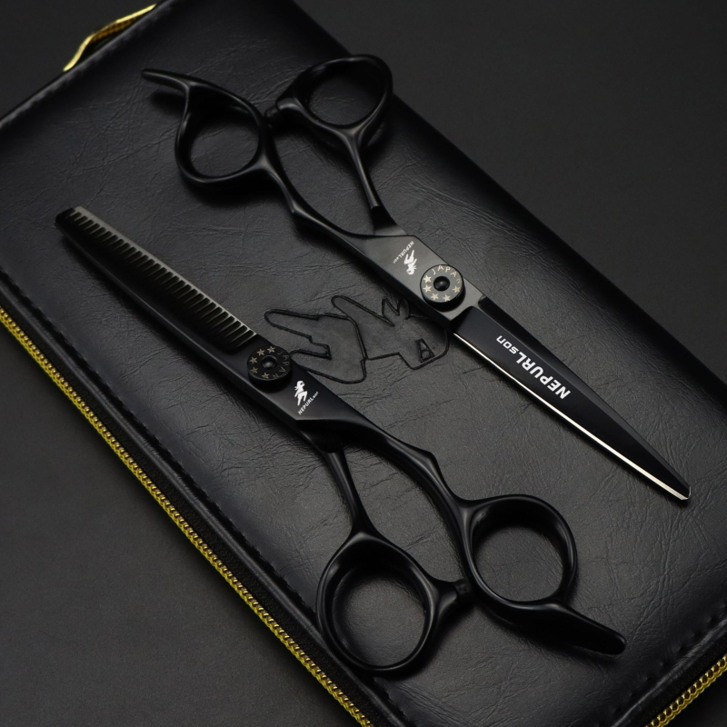 Фризьорски ножици NEPURLSON/napson, Chrome Vanadium стомана, право острие, фино полирани, за красота