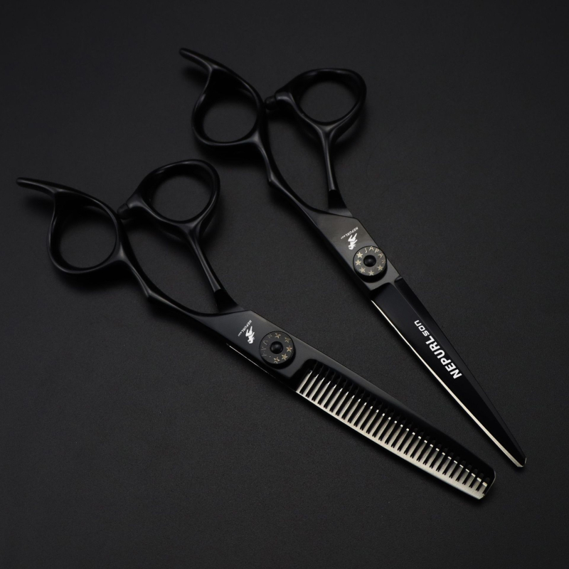 Фризьорски ножици NEPURLSON/napson, Chrome Vanadium стомана, право острие, фино полирани, за красота