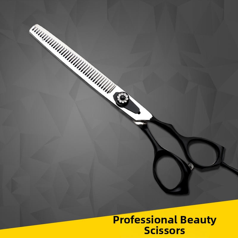 Комплект ножици за подстрижка на домашни любимци, цялостна стоманена конструкция, извити нагоре и надолу остриета, за подстригване на козината на кучета