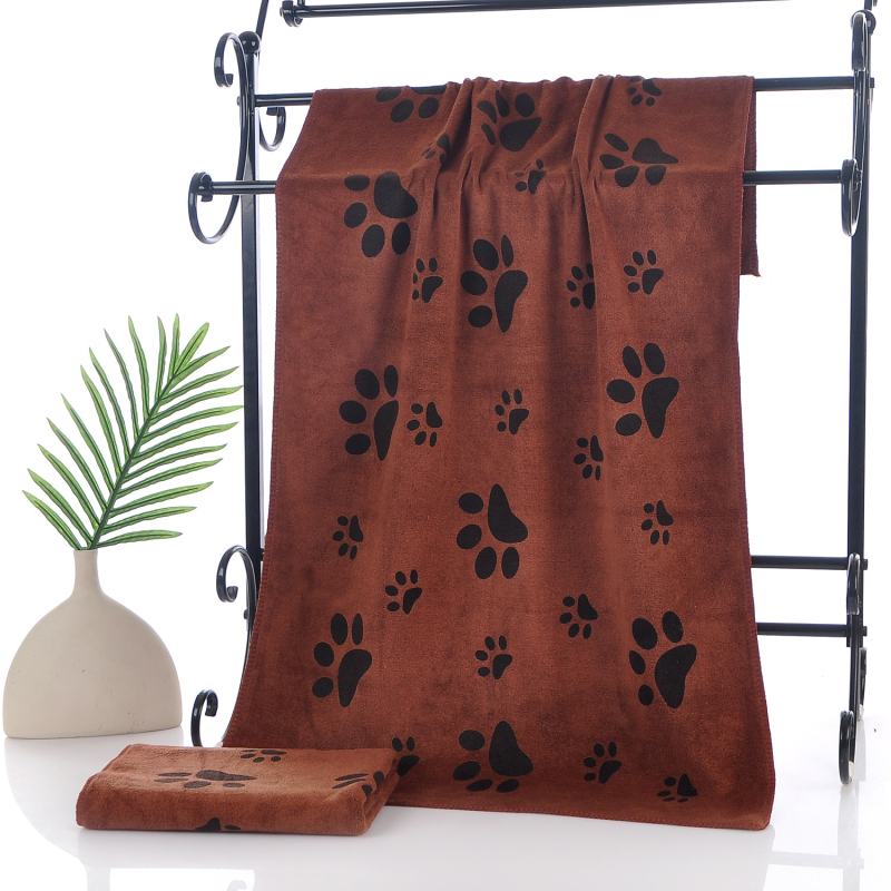 Kačių ir šunų sugeriamas vonios rankšluostis, 80% poliesteris, 20% poliamidas, 32S siūlai, siuvinėjimas ir atspaudas, dviejų lygių pūkų tekstūra, 140–170 g, Rankšluostis/veido rankšluostis