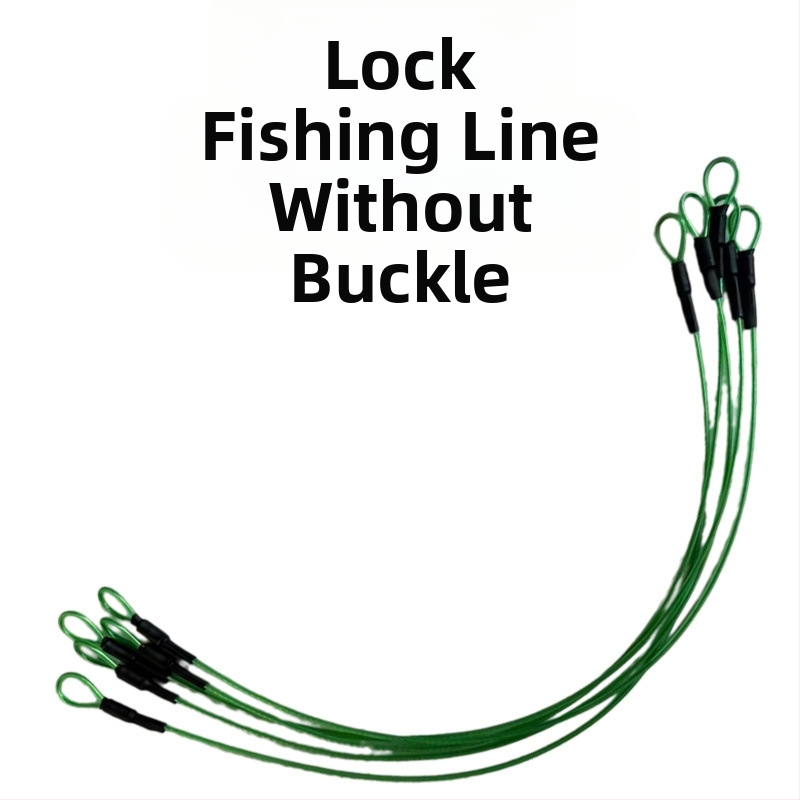 Užrakinamas žvejybos karabinas su sustiprintu plieno vielos lynu didelėms žuvims