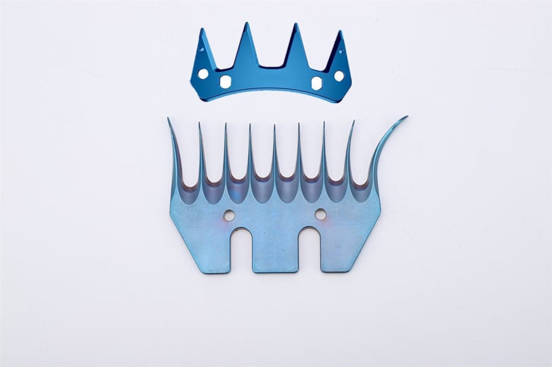 Vilnos kirpimo mašinos peilis – aukšta kietumas, gera tvirtumas, ašūs dantys (tiesūs ir lenkti), modelis 76, 220V