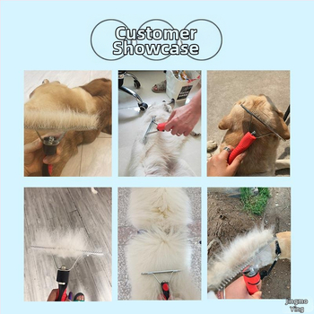 Гребен за подстригване на кучета с иглови зъби за премахване на възли, подходящ за бордър колли и златен ретривър, код на продукта R`v`c 566494276092