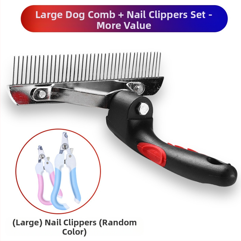 Гребен за подстригване на кучета с иглови зъби за премахване на възли, подходящ за бордър колли и златен ретривър, код на продукта R`v`c 566494276092