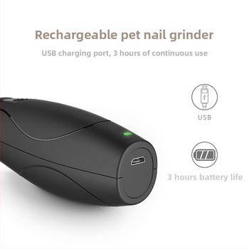 Ηλεκτρική λίμα νυχιών κατοικίδίων — Pink Elephant, πλαστικό, κοπτικά νυχιών, 120 τεμάχια, διαθέσιμη ιδιωτική ετικέτα