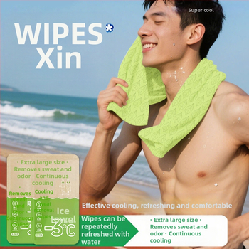 Охлаждащи влажни кърпички за спорт и открито, нетъкан текстил, 100D нишка, печатен процес, унисекс, кърпа за лице/хавлия