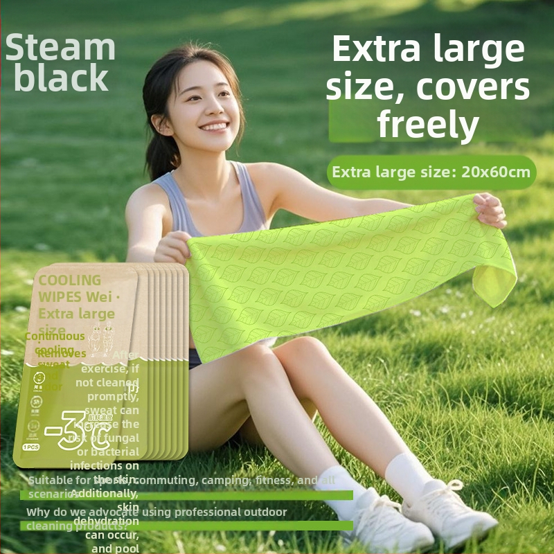 Δροσιστικά μαντηλάκια για αθλητικά και υπαίθρια χρήση, μη υφασμένο ύφασμα, 100D νήμα, Διαδικασία εκτύπωσης, Unisex πετσέτα/πετσέτα προσώπου