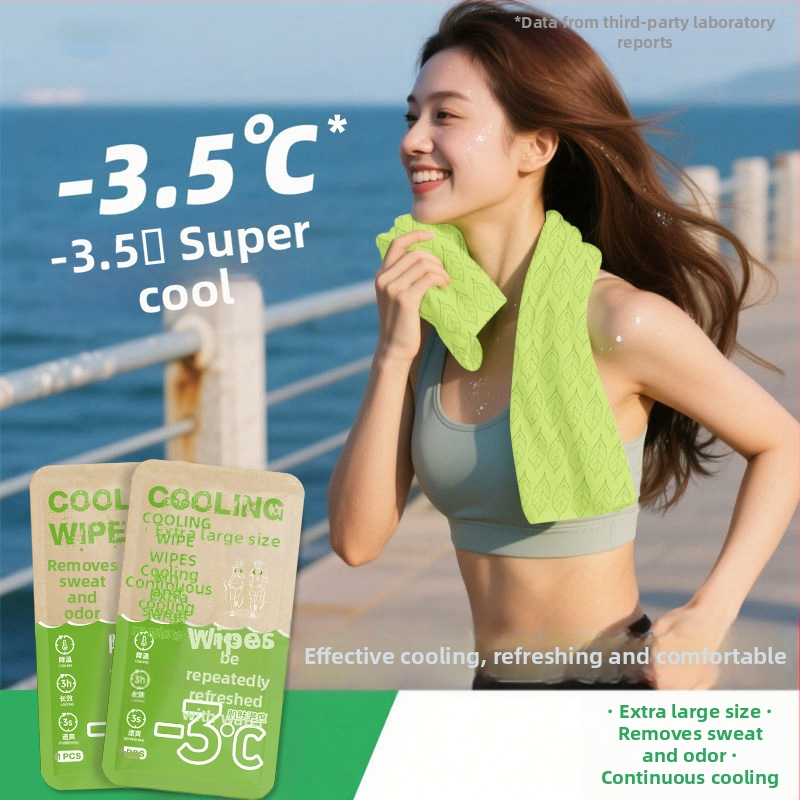 Охлаждащи влажни кърпички за спорт и открито, нетъкан текстил, 100D нишка, печатен процес, унисекс, кърпа за лице/хавлия