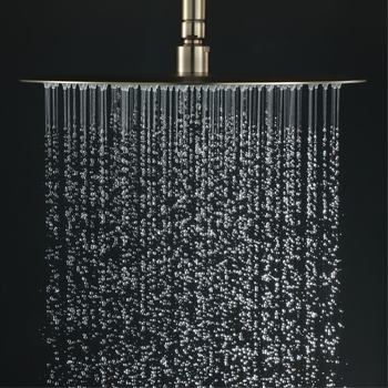 HIDEEP viršutinė dušo galvutė - nerūdijantis plienas, lietaus funkcija, įmontuojama į sieną, modelis HI13258, temperatūra 0–100°C