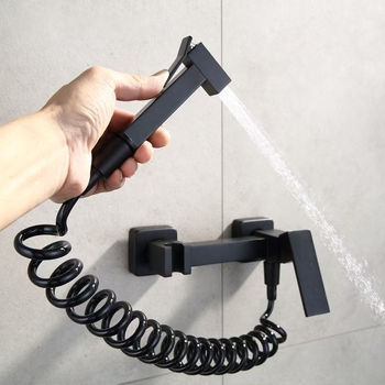 Dušo maišytuvo komplektas, cinko lydinys, sieninis montavimas, kvadratinė forma, modelis SK8357