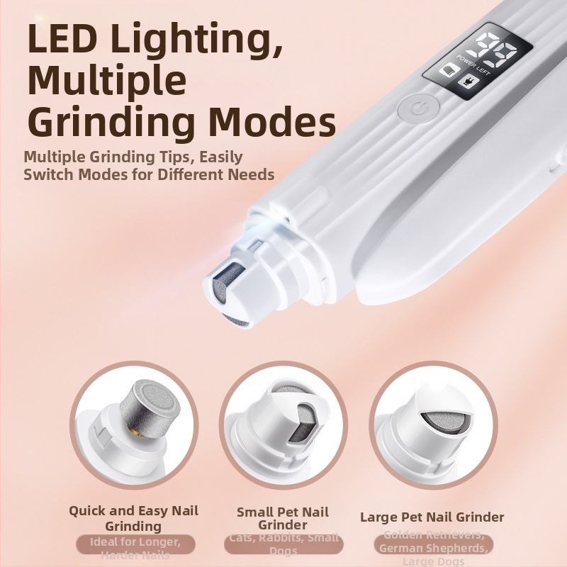 Две в едно: инструмент за подрязване на нокти за домашни любимци с електрически шлайф за котки и кучета — код на продукта Hz8