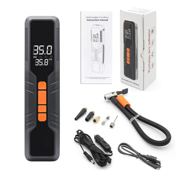 Bezvadu portatīvais riepu pūtējs, 60W, DC11.1V, 6000mAh, no -20°C līdz 80°C