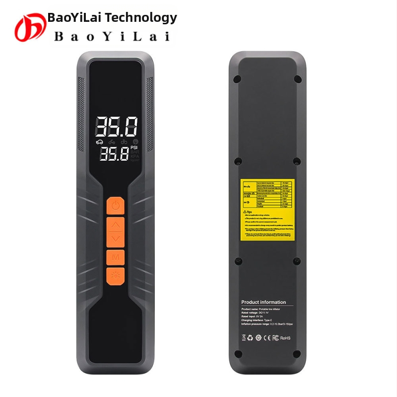 Безжичен преносим инфлатор за гуми, 60W, DC 11.1V, 6000mAh, -20°C до 80°C