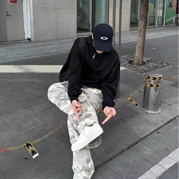 Дамски ежедневни широки панталони с широк крак, средна талия, памучно-полиестерна смес с микроеластичност, лято 2024