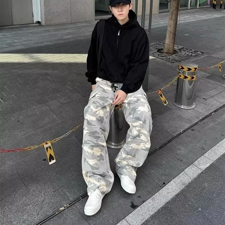 Дамски ежедневни широки панталони с широк крак, средна талия, памучно-полиестерна смес с микроеластичност, лято 2024