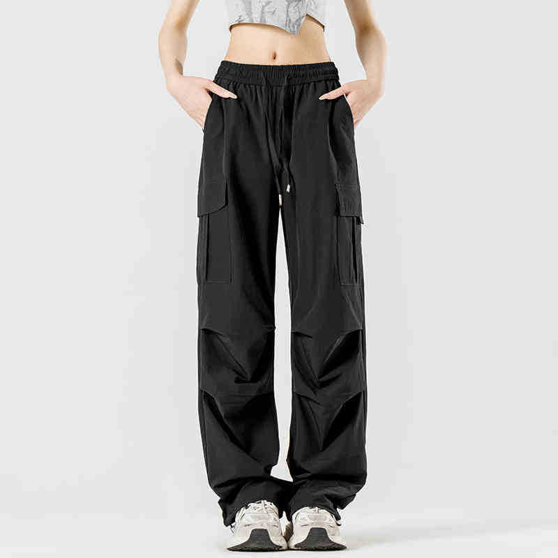 Унисекс летни спортни панталони с тънък ледено-силиков плат, големи джобове, бързосъхнещи