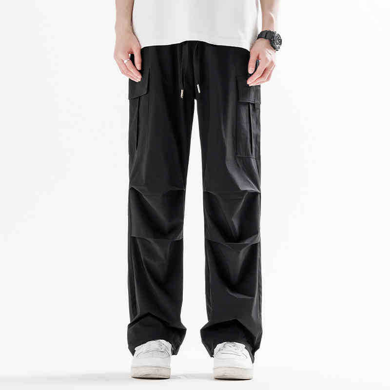 Унисекс летни спортни панталони с тънък ледено-силиков плат, големи джобове, бързосъхнещи