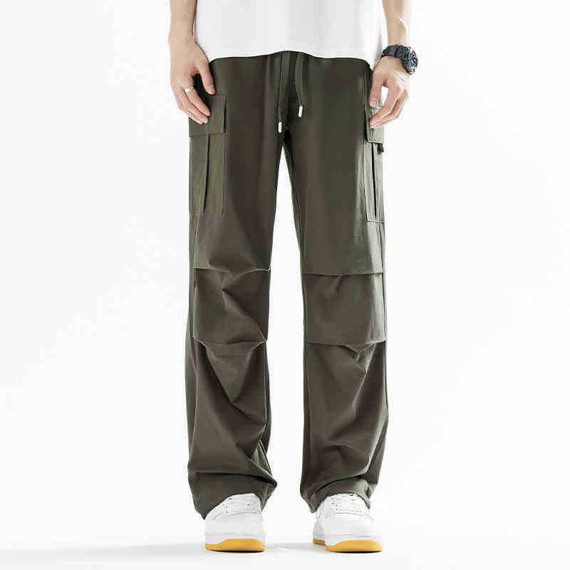 Унисекс летни спортни панталони с тънък ледено-силиков плат, големи джобове, бързосъхнещи