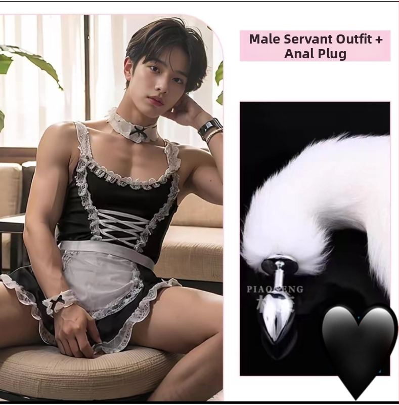 Vīriešu fetiša apakšveļa ar plecu siksnām un ķēdītēm, erotiska uniforma, poliesters 90–95%