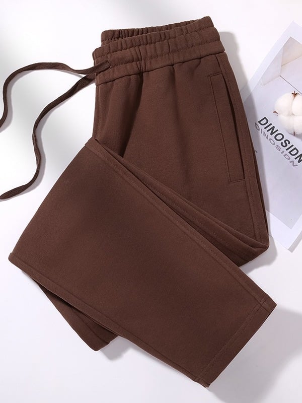 Дамски памучни панталони с прави крака и висока талия, ежедневен стил, съдържат 95% и повече памук