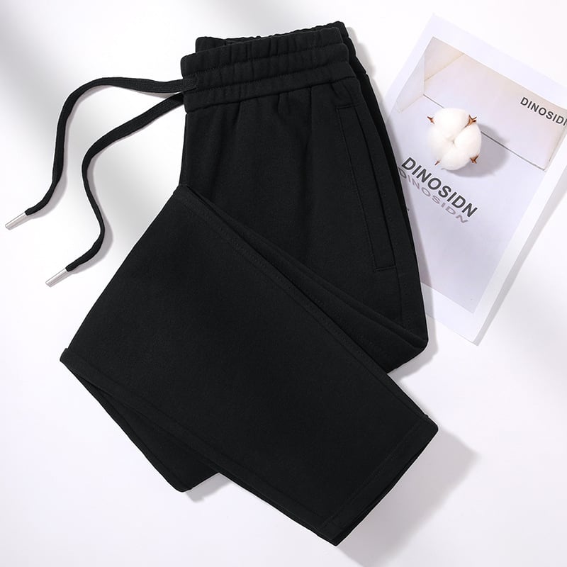 Дамски памучни панталони с прави крака и висока талия, ежедневен стил, съдържат 95% и повече памук