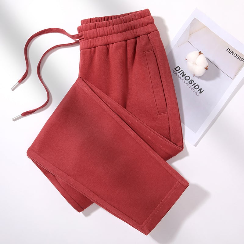 Дамски памучни панталони с прави крака и висока талия, ежедневен стил, съдържат 95% и повече памук