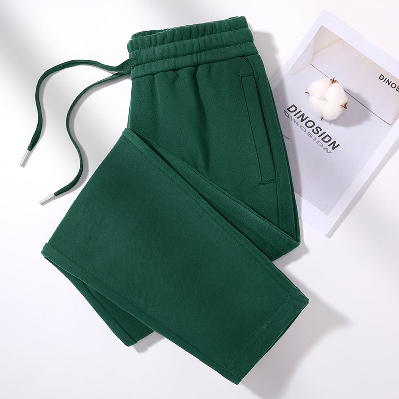 Дамски памучни панталони с прави крака и висока талия, ежедневен стил, съдържат 95% и повече памук