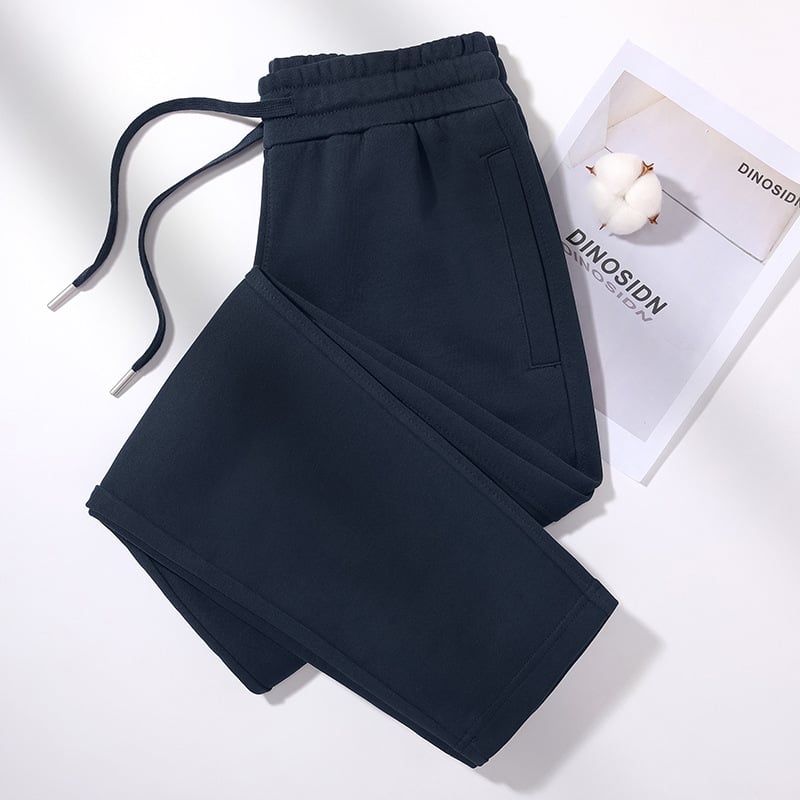 Дамски памучни панталони с прави крака и висока талия, ежедневен стил, съдържат 95% и повече памук