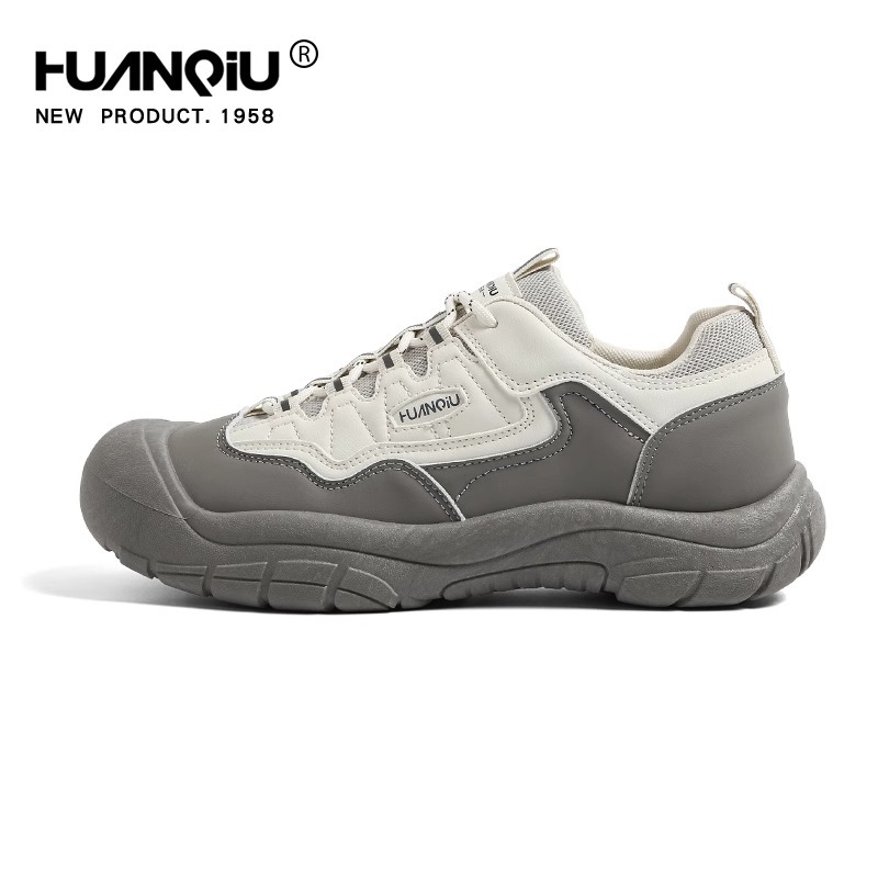 Pantofi de drumeție pentru bărbați, partea superioară din piele sintetică ușoară, talpă EVA, gleznă joasă, închidere cu șireturi, înălțime a tocului 3–5 cm