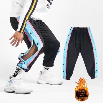 Ανδρικά παντελόνια με επένδυση φλίς, αθλητικά-καθημερινά, χαλαρή γραμμή, μήκος μέχρι τον αστράγαλο, μεσαία μέση, κλείσιμο με κορδόνι