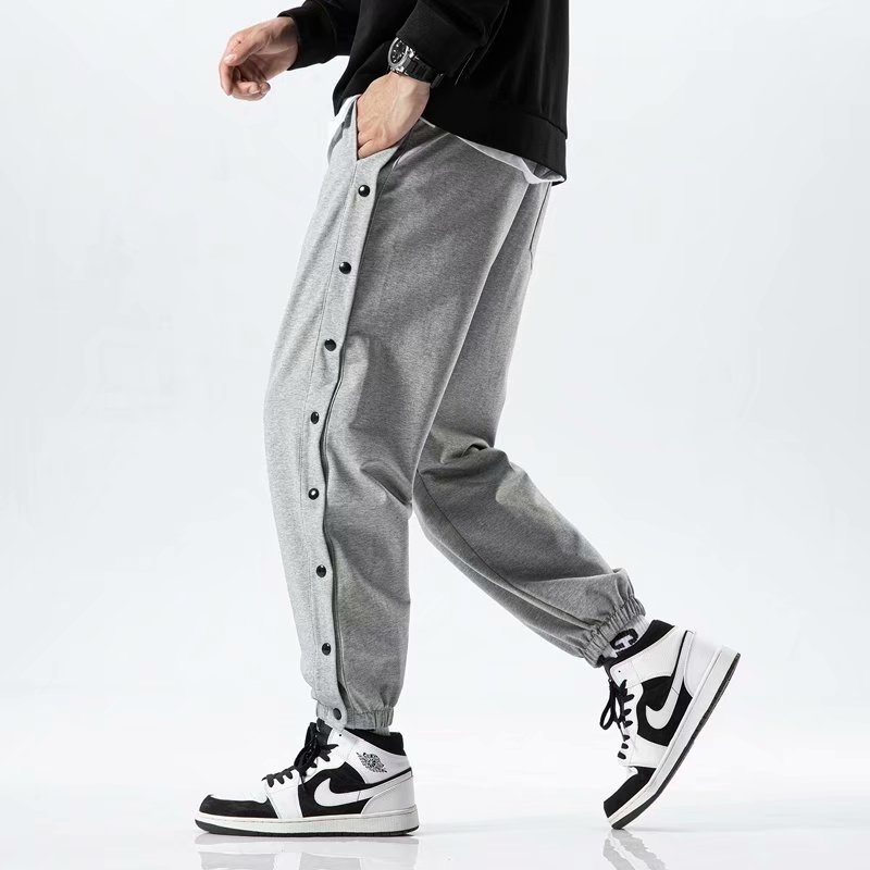 Meleg fleece-belelt sportos casual nadrág, lazán szabott, bokáig érő, középmagas derekú, húzózsinóros zárás