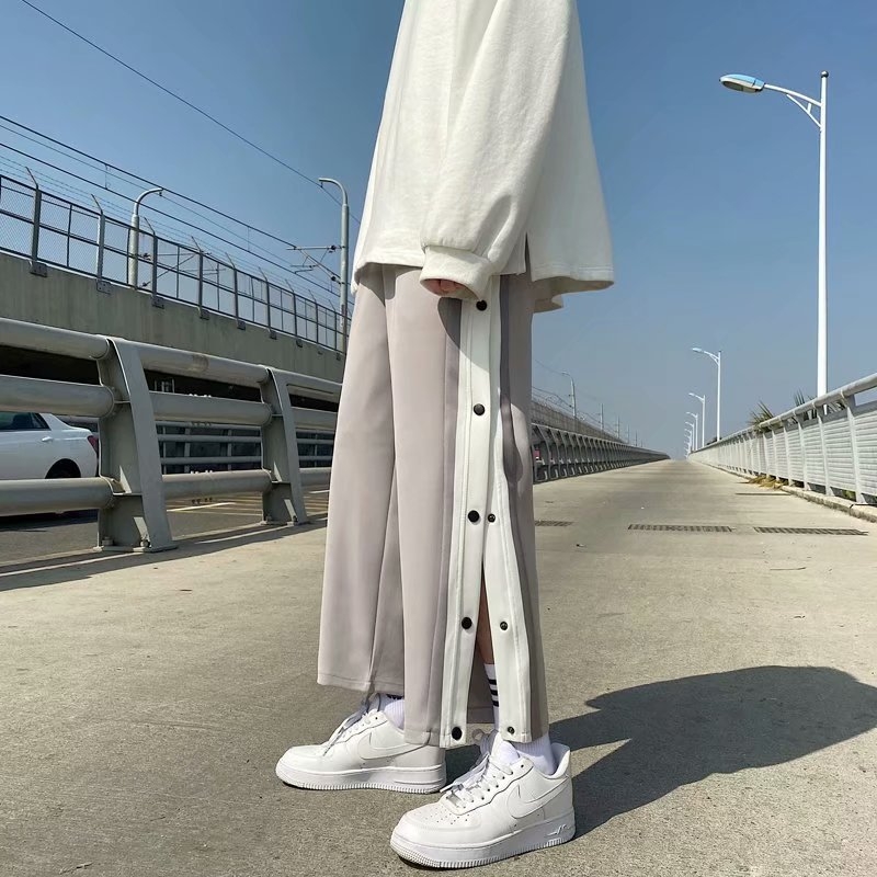 Meleg fleece-belelt sportos casual nadrág, lazán szabott, bokáig érő, középmagas derekú, húzózsinóros zárás