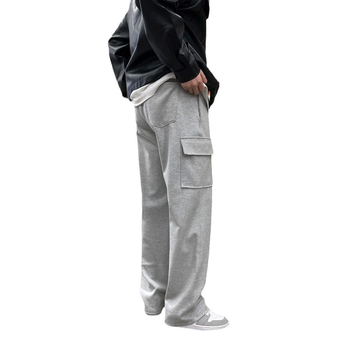 Ανδρικά παντελόνια με ίσια γραμμή, εργασιακού στυλ, μεσαία μέση, πολυεστερική σύνθεση, πολλές τσέπες, χωρίς ζώνη