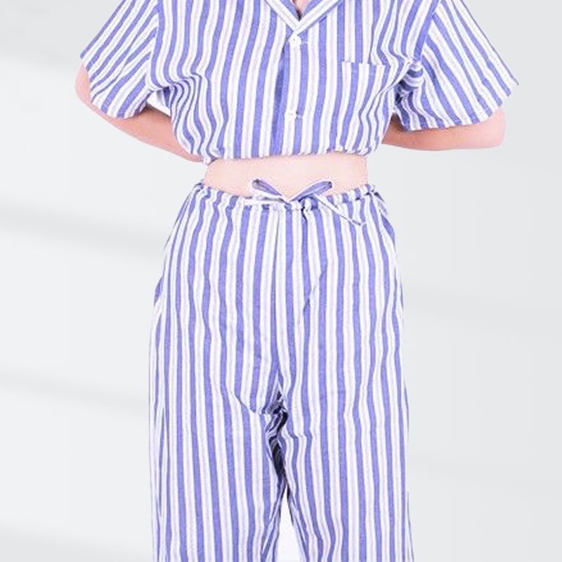 Ligoninės pacientų chalatas, medvilnė, unisex, ilgos rankovės, kostiumo tipo apykaklė, drėgmę išgarinanti medžiaga