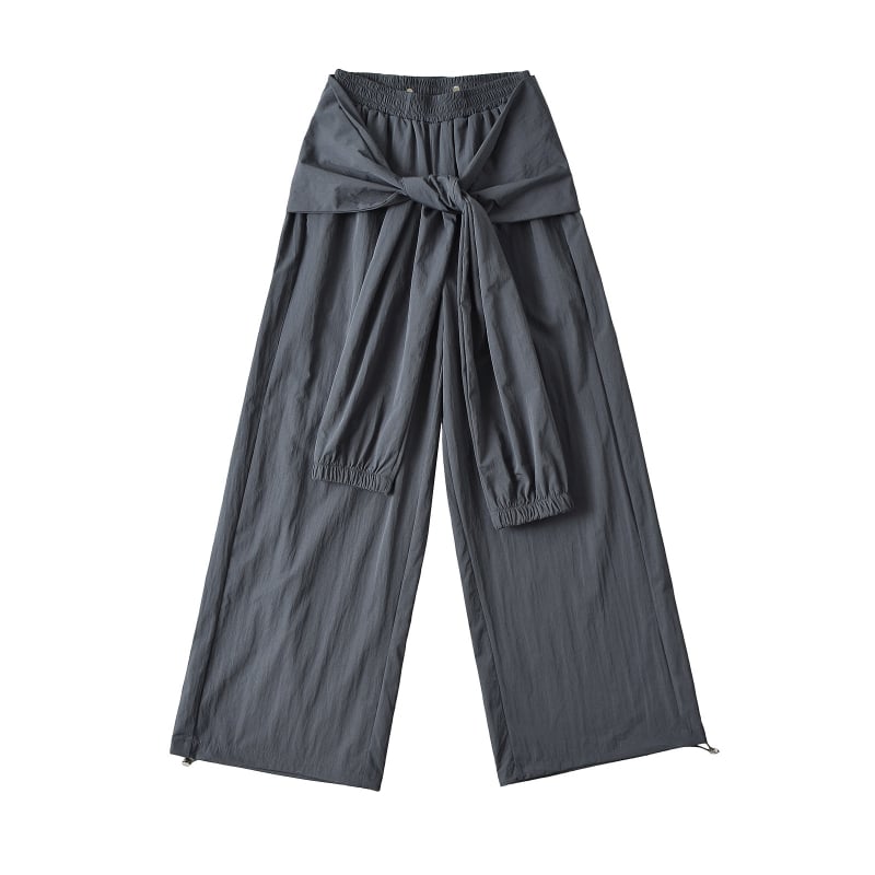 Дамски ежедневни панталони с широки крачоли, памук-еластанова смес, средна талия, микроеластичност, есен 2024