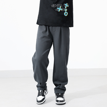 Παιδικά παντελόνια φόρμας σε κορεατικό στιλ, ύφασμα Pearl Cube από βαμβάκι 85%, μέση μεσαία, για αγόρια άνω των 8 ετών.