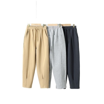 Παιδικά παντελόνια φόρμας σε κορεατικό στιλ, ύφασμα Pearl Cube από βαμβάκι 85%, μέση μεσαία, για αγόρια άνω των 8 ετών.