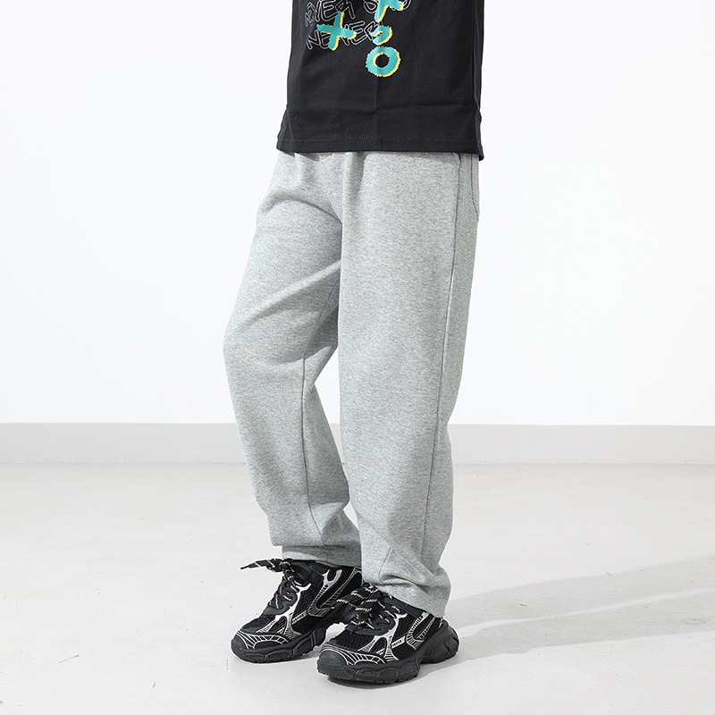 Dječje hlače za sport u korejskom stilu, Pearl Cube pamuk 85%, srednji pojas, za dječake iznad 8 godina.