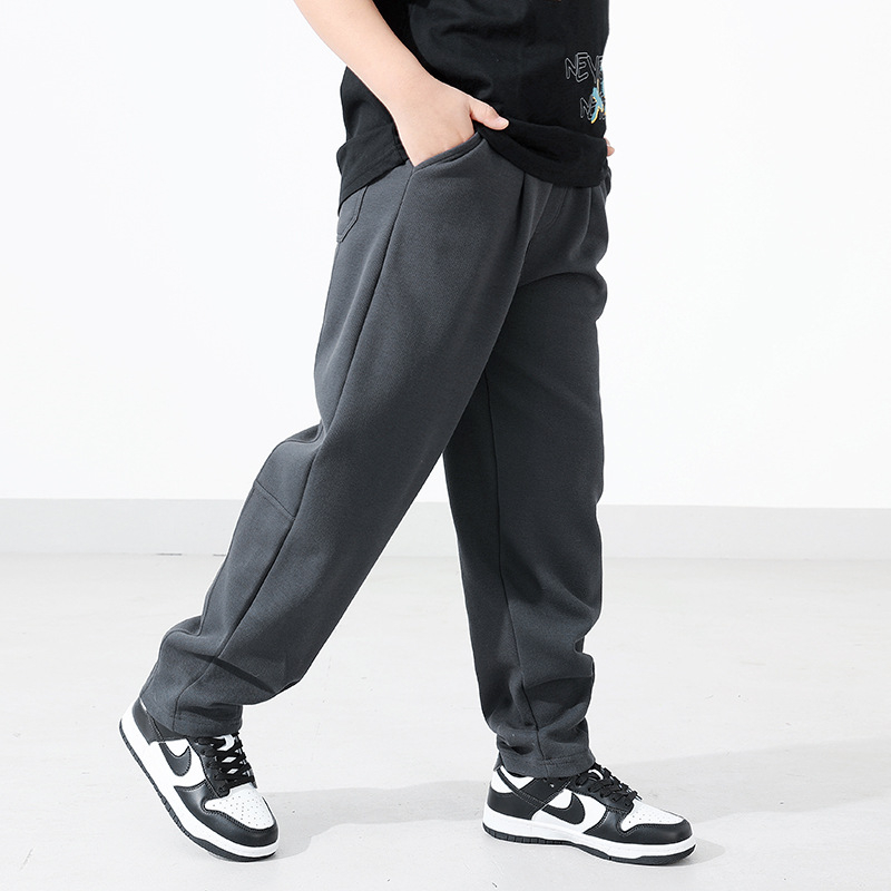 Dječje hlače za sport u korejskom stilu, Pearl Cube pamuk 85%, srednji pojas, za dječake iznad 8 godina.