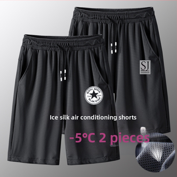 Αντρικά σορτς γυμναστικής σε μεγάλο μέγεθος, άνετη γραμμή, πολυεστερικό ύφασμα με γρήγορο στέγνωμα, καλοκαιρινά σορτς