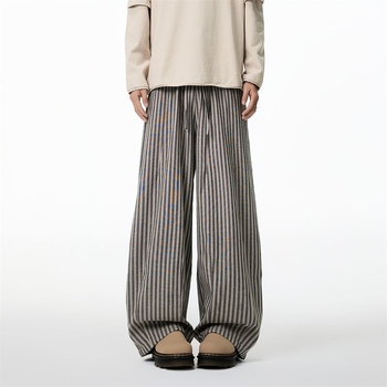 Unisex καθημερινά παντελόνια, ψηλόμεσα, ίσια γραμμή, μικροελαστικότητα, ύφασμα μπαμπού, για την άνοιξη