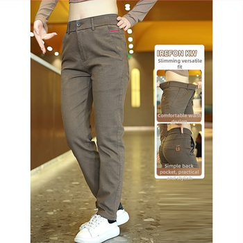 Ανδρικά παντελόνια casual, κορεατικού στυλ, μακριά ίσια γραμμή, μεσαία μέση, ύφασμα από ίνες μπαμπού με υψηλή ελαστικότητα, καθημερινή χρήση, Άνοιξη 2025