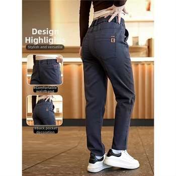 Ανδρικά παντελόνια casual, κορεατικού στυλ, μακριά ίσια γραμμή, μεσαία μέση, ύφασμα από ίνες μπαμπού με υψηλή ελαστικότητα, καθημερινή χρήση, Άνοιξη 2025