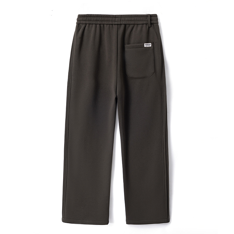 Férfi casual egyenes nadrág – pamut-poliészter keverék 60%/36%, középmagasságú derék, fűzős zárás, hosszú