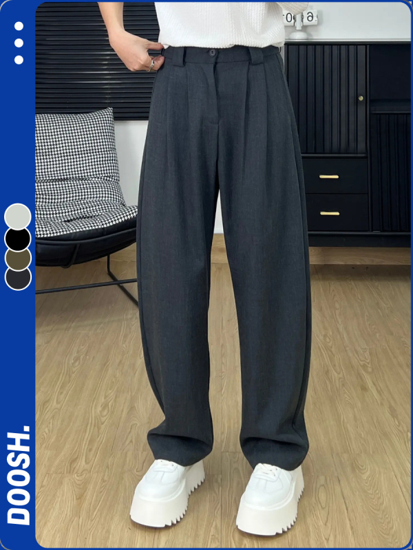 Férfiak számára laza szabású, széles szárú nadrág, 100% poliészter, tavasz–ősz