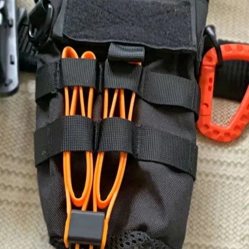 PA66 nailono taktinė sargybinė juosta su dviguba sagtimi ir dviejų galų sulankstomu dizainu, storis 1.66 mm