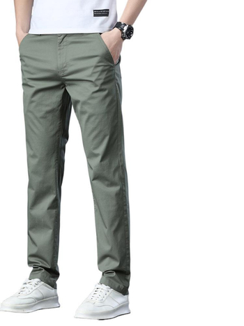 Ανδρικά casual παντελόνια με ίσια γραμμή, μεσαία μέση, ύφασμα μπαμπού, κύριο υλικό: γούνινο κουνελιού, μικροελαστικότητα