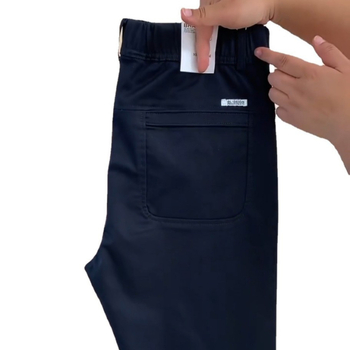 Ανδρικά παντελόνια business casual ίσιο κόψιμο, μεσαία μέση, φερμουάρ μπροστά, βαμβάκι-ελαστάν, ελαστικά